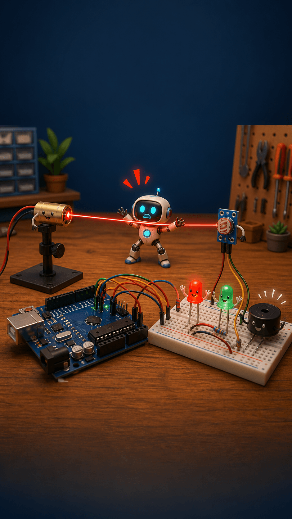 Laser Alarm · imagem conceptual PontoTi Makers