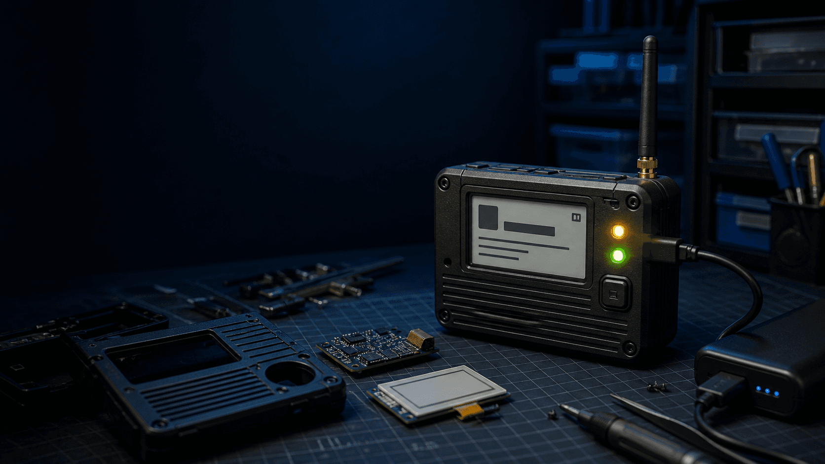 PontoTi Warn · LoRa Pager · imagem conceptual PontoTi Makers